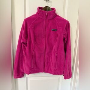 Columbia Women’s Magenta Pink Fleece Full Zip Jacket Size M